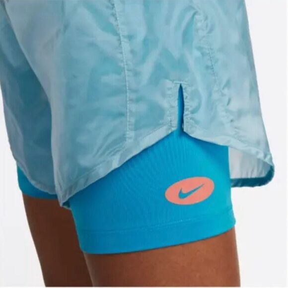 NWT Nike Icon Clash Tempo Blue  2-in-1 Mid-Rise Running Shorts Size Medium - Picture 6 of 7